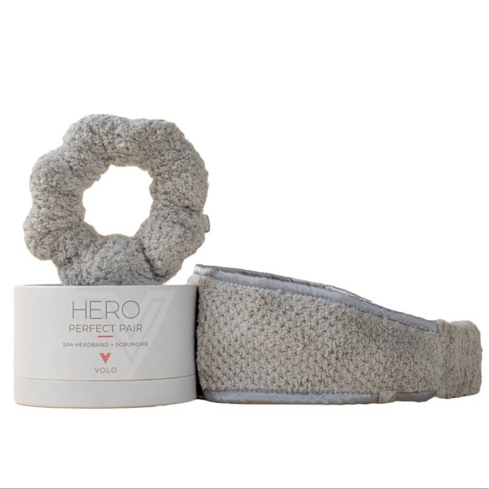 Hero Perfect Pair Spa Headband and Scrunchie Set - Gray